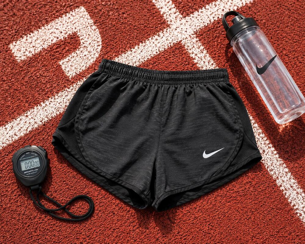 Nike Dri-FIT Girls XS Black Running Shorts Athletic Lined Activewear